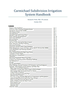Carmichael Subdivision Irrigation Handbook