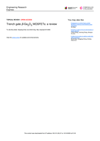 Trench gate β-Ga2O3 MOSFETs: a Review