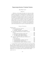 Supermajoritarian Criminal Justice