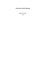 Faith and Critical Theology