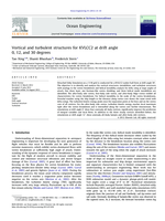 Vortical and turbulent structures for KVLCC2 at drift angle 0, 12, and 30 degrees