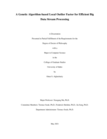 A Genetic Algorithm-based Local Outlier Factor for Efficient Big Data Stream Processing