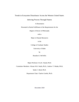 Trends in Ecosystem Disturbance Across the Western United States: Inferring Process Through Pattern
