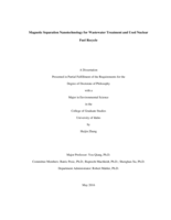 Magnetic Separation Nanotechnology for Wastewater Treatment and Used Nuclear Fuel Recycle