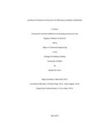 Synthesis of Polymeric Precursors for Refractory Carbides and Borides