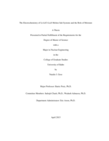 THE ELECTROCHEMISTRY OF Li-LiCl-Li2O MOLTEN SALT SYSTEMS  AND THE ROLE OF MOISTURE