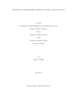 Software Vulnerabilities: Lifespans, Metrics, And Case Study