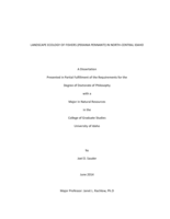LANDSCAPE ECOLOGY OF FISHERS (PEKANIA PENNANTI) IN NORTH-CENTRAL IDAHO