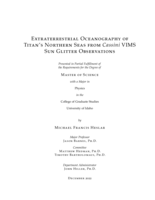 Extraterrestrial Oceanography of Titan’s Northern Seas from Cassini VIMS Sun Glitter Observations