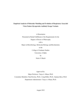 Empirical Analysis of Molecular Modeling and Evolution of Respiratory Syncytial Virus Fusion Glycoprotein Antibody Escape Variants
