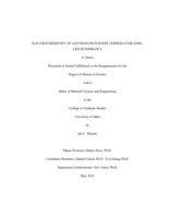 ELECTROCHEMISTRY OF LANTHANUM IN ROOM TEMPERATURE IONIC LIQUID EMIM-DCA