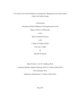 21st Century Soil Carbon Modeling: Evaluating How Management and Climate Impact Future Soil Carbon Storage