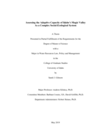 Assessing the Adaptive Capacity of Idaho's Magic Valley as a Complex Social-Ecological System