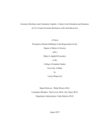 Economic Resilience and Community Capitals: A Study in the Estimation and Dynamics of U.S. County Economic Resilience to the Great Recession