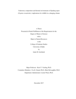 Understory composition and thermal environments of Quaking aspen  (Populus tremuloides): implications for wildlife in a changing climate
