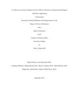 A Collective Case Study of Rated Air Force Officers’ Decisions to Pursue Doctoral Degrees with Policy Implications