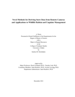 Novel Methods for Deriving Snow Data from Remote Cameras and Applications to Wildlife Habitat and Ungulate Management