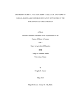 DESCRIBING AGRICULTURE TEACHERS' UTILIZATION AND VIEWS OF SCHOOL-BASED AGRICULTURAL EDUCATION SUPPORTERS IN THE NORTHWESTERN UNITED STATES