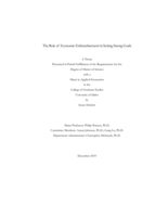 The Role of Economic Enfranchisement in Setting Strong Goals