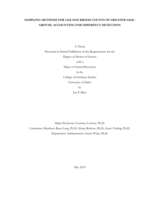 SAMPLING METHODS FOR LEK AND BROOD COUNTS OF GREATER SAGE GROUSE: ACCOUNTING FOR IMPERFECT DETECTION