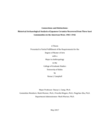 Connections and Distinctions:  Historical Archaeological Analysis of Japanese Ceramics Recovered from Three Issei Communities in the American West, 1903–1942