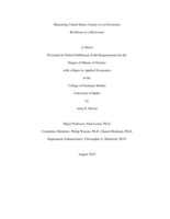Measuring United States County-Level Economic Resilience to a  Recession