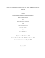 OXIDATION KINETICS OF GRAPHITE AND COAL USING THERMOGRAVIMETRIC ANALYSIS