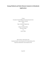 Energy Methods and Finite Element Analysis in Orthodontic Applications