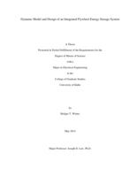 Dynamic Model and Design of an Integrated Flywheel Energy Storage System