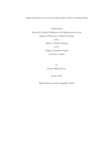 Improving Patient Care in the Secondary School Athletic Training Setting