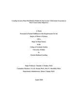 Creating invasive plant distribution models for the Greater Yellowstone Ecosystem to meet conservation objectives