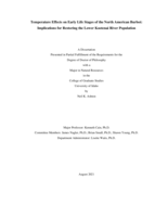 Temperature Effects on Early Life Stages of the North American Burbot: Implications for Restoring the Lower Kootenai River Population