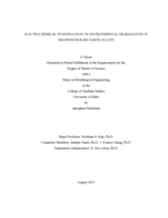 Electrochemical Investigation on Environmental Degradation of Magnesium Rare Earth Alloys