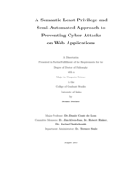 A Semantic Least Privilege and Semi-Automated Approach to Preventing Cyber Attacks on Web Applications