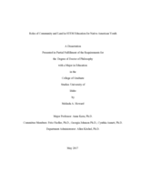 The Roles of Community and Land in STEM Education of Native American Youth