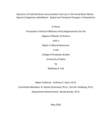 Dynamics of Cold Hardiness Accumulation and Loss in the Great Basin Native Species Eriogonum umbellatum:  Spatial and Temporal Changes in Populations