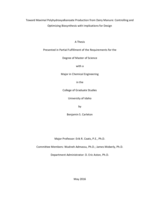 Toward Maximal Polyhydroxyalkanoate Production from Dairy Manure: Controlling and Optimizing Biosynthesis with Implications for Design