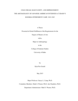 Cold Cream, Masculinity, and Internment: The Archaeology of Japanese American Internees at Idaho's Kooskia Internment Camp, 1943-1945