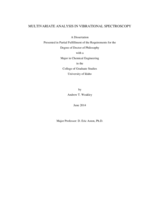 MULTIVARIATE ANALYSIS IN VIBRATIONAL SPECTROSCOPY
