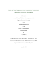 Wildfire and Climate Change in Mixed-Conifer Ecosystems of the Northern Rockies:  Implications for Forest Recovery and Management