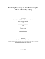 Investigating the Chemistry and Biomechanical Strength of Stalks for Understanding Lodging