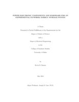 POWER ELECTRONIC COMPONENTS AND HARDWARE FOR AN EXPERIMENTAL FLYWHEEL ENERGY STORAGE SYSTEM