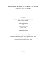DEVELOPMENT OF AN ADVANCED PRIVACY-AWARE IOT FORENSICS PROCESS MODEL