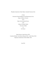 Phosphorus Speciation in Dairy Manure-Amended Calcareous Soils