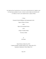 Incorporating Traditional Ecological Knowledge in Current and Future Management Plans: Coeur d'Alene and Westslope Cutthroat Trout (Onorhynchus clarki lewisi)
