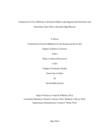 Comparison of two methods to estimate within-lake regenerated nutrients and determine their role in harmful algal blooms