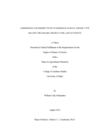 Administrator's Perspectives of Meridian School District PTE Magnet Programs, Instructors, and Students