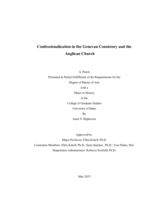 Confessionalization in the Genevan Consistory and the Anglican Church