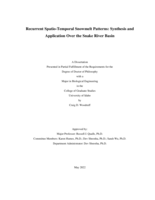 Recurrent Spatio-Temporal Snowmelt Patterns: Synthesis and Application Over the Snake River Basin