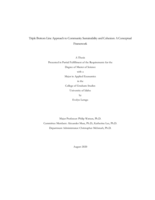 Triple Bottom Line Approach to Community Sustainability and Cohesion: A Conceptual Framework